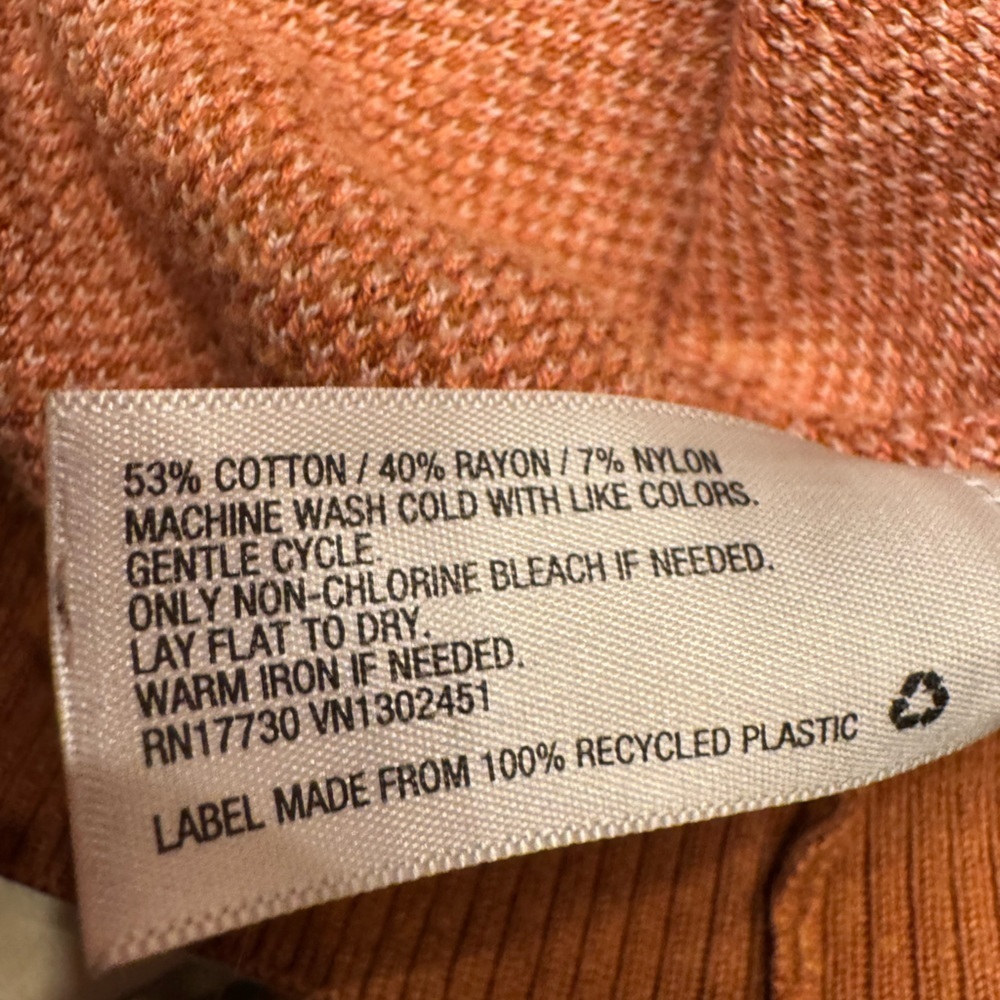 Geometric Sweater – Rust and Pink Pullover - Picture 4 of 4